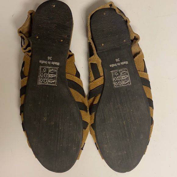 Free People Suede Elasticized Open Toed Sandal Shoes Size 36 - Picture 12 of 15
